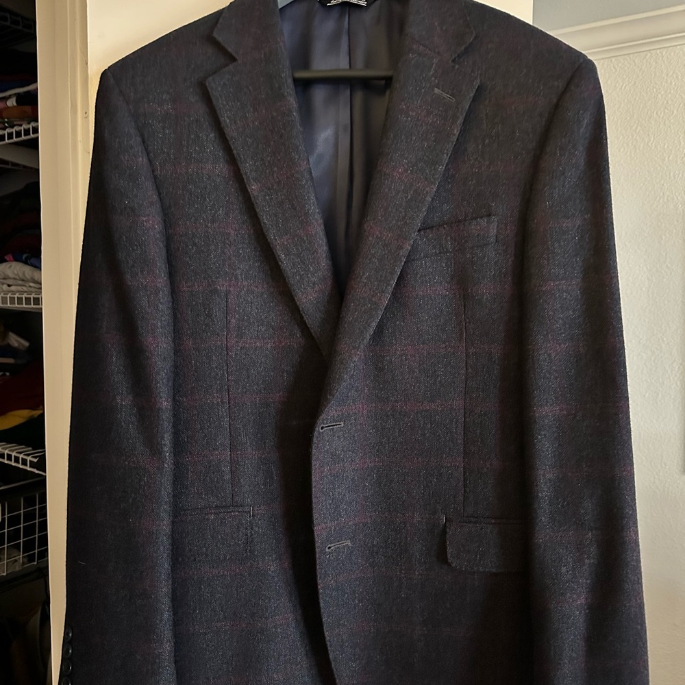 Men's Dark Plaid Blazer